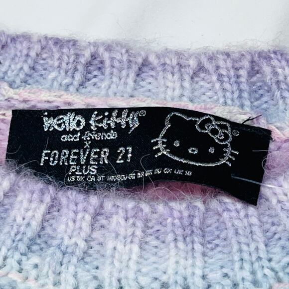 Hello Kitty x Forever 21 Knit Sweater Shorts Plus Size 0X (12/14) Multicolor New - Picture 9 of 11